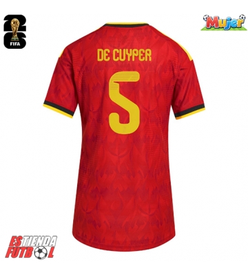 Bélgica Maxim De Cuyper #5 Primera Equipación Mujer Mundial 2026 Manga Corta